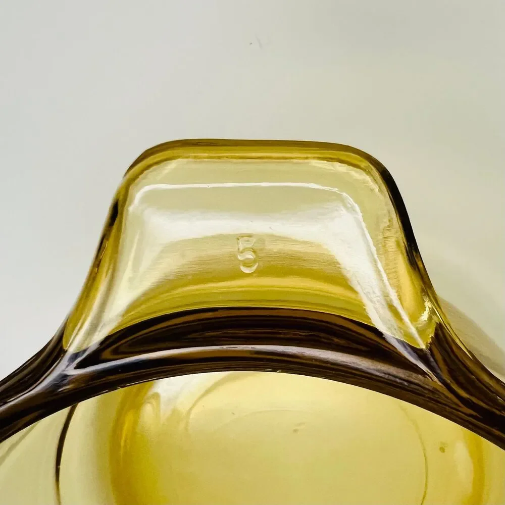 DYNAWARE PYR-O-REY Amber Yellow Glass Small Casserole Dishes With Lids, Set of 3